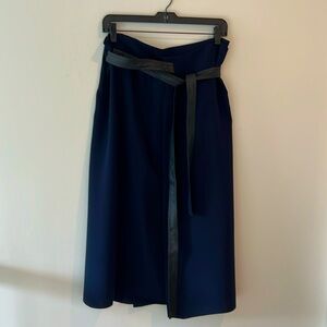 Vince navy asymmetrical wrap skirt